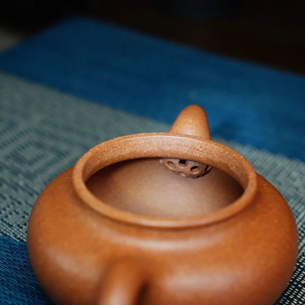 Full Handmade Yixing Zisha Teapot [Fanggu Pot] (Jiang Po Ni - 180ml) - YIQIN TEA HOUSE | yiqinteahouse.com | <200ml, full handmade zisha teapot, plain smooth, teapot, teaware