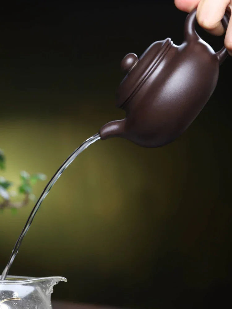 Teko Zisha Yixing Buatan Tangan Sepenuhnya [Fanggu Pot] (Lao Zi Ni - 230ml)