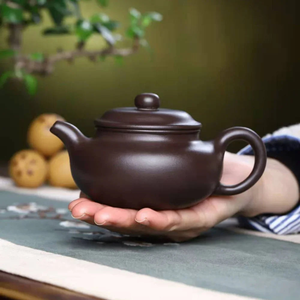 Teko Zisha Yixing Buatan Tangan Sepenuhnya [Fanggu Pot] (Lao Zi Ni - 230ml)