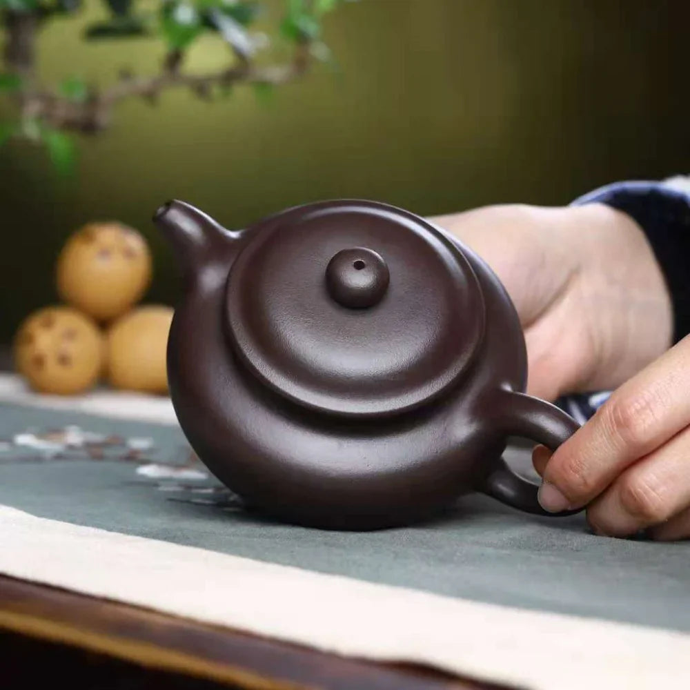 Teko Zisha Yixing Buatan Tangan Sepenuhnya [Fanggu Pot] (Lao Zi Ni - 230ml)