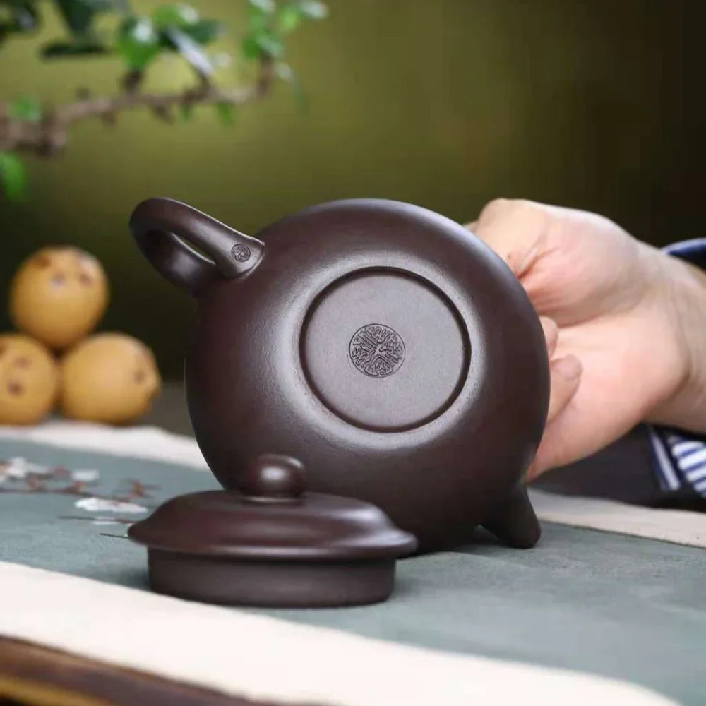 Teko Zisha Yixing Buatan Tangan Sepenuhnya [Fanggu Pot] (Lao Zi Ni - 230ml)