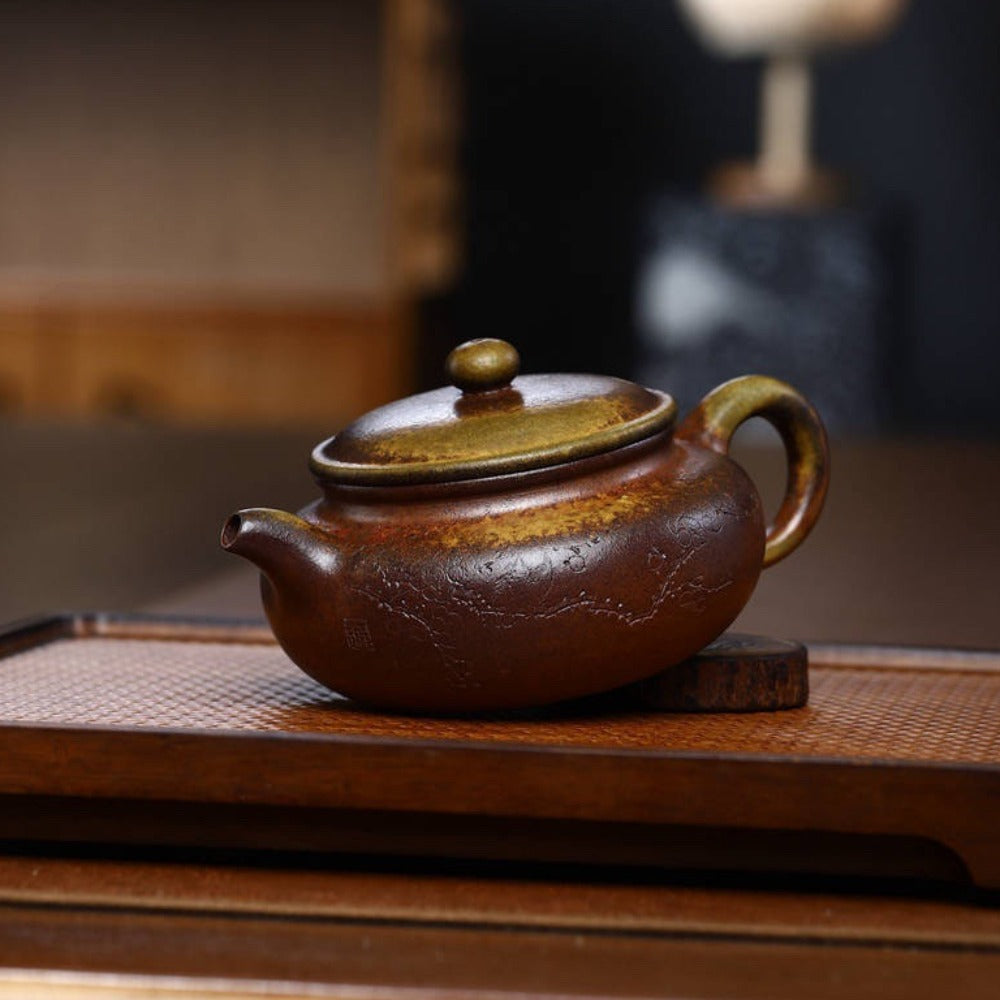 Full Handmade Yixing Zisha Teapot [Fanggu Pot] (Qing Duan Ni Firewood Fired - 230ml) - YIQIN TEA HOUSE | yiqinteahouse.com | 200-300ml, full handmade zisha teapot, new arrival, teapot, teaware