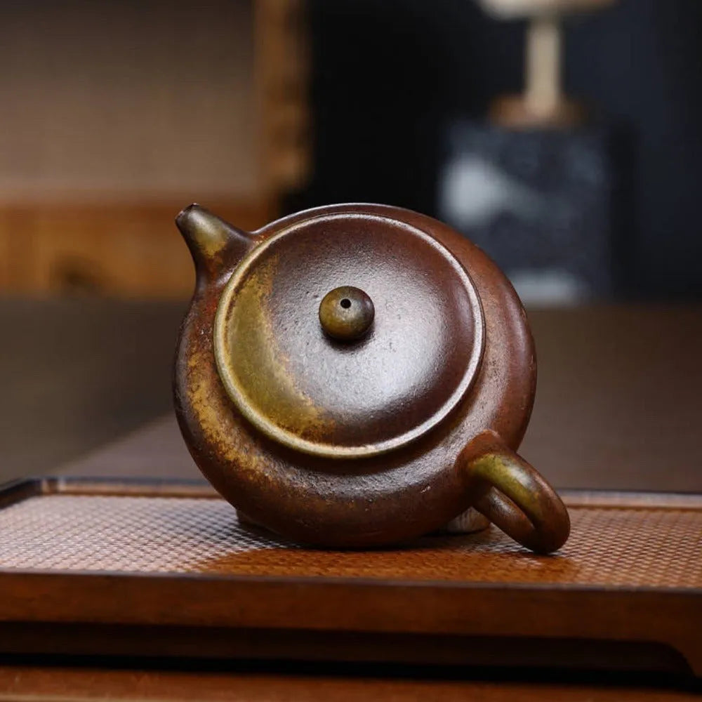 Full Handmade Yixing Zisha Teapot [Fanggu Pot] (Qing Duan Ni Firewood Fired - 230ml) - YIQIN TEA HOUSE | yiqinteahouse.com | 200-300ml, full handmade zisha teapot, new arrival, teapot, teaware