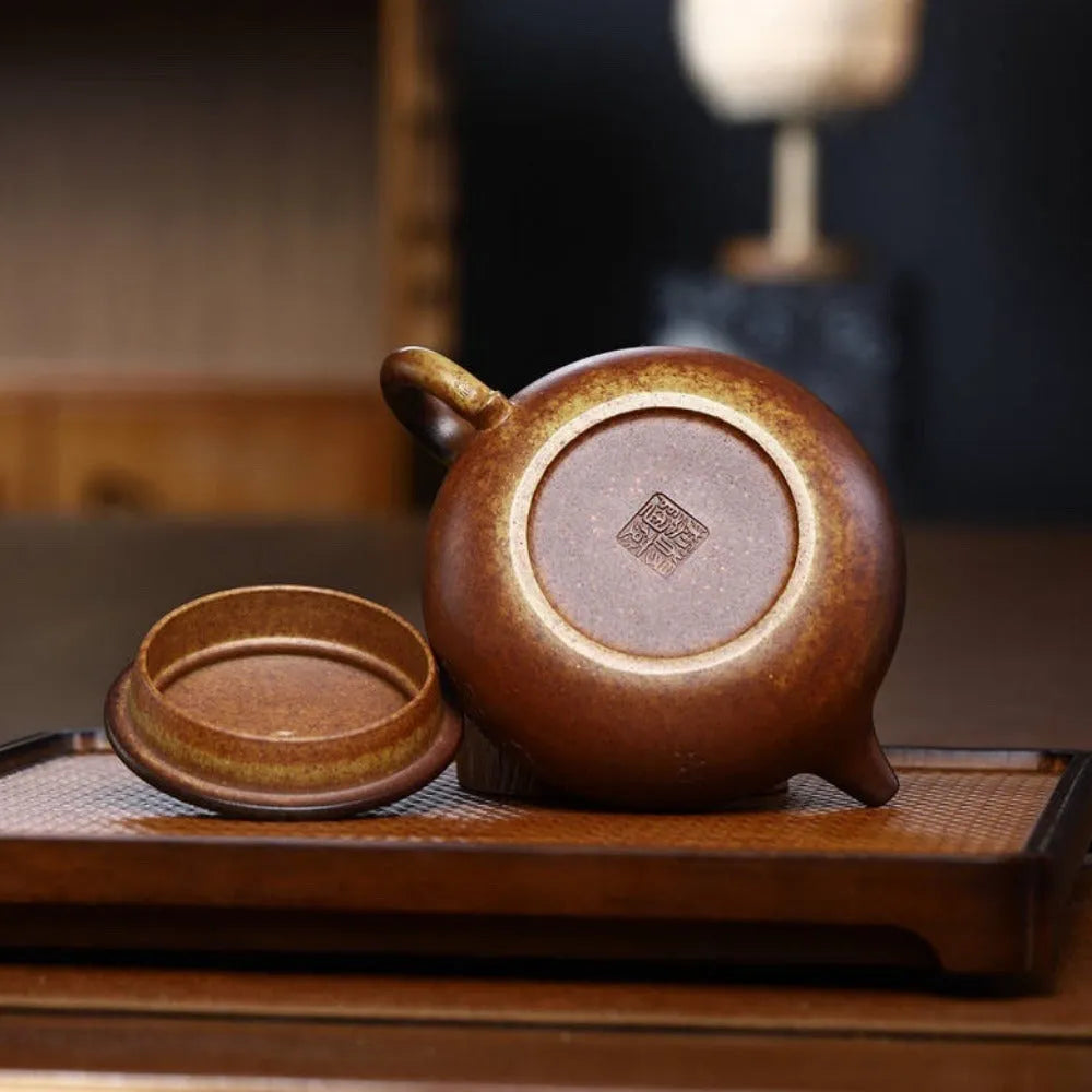 Full Handmade Yixing Zisha Teapot [Fanggu Pot] (Qing Duan Ni Firewood Fired - 230ml) - YIQIN TEA HOUSE | yiqinteahouse.com | 200-300ml, full handmade zisha teapot, new arrival, teapot, teaware