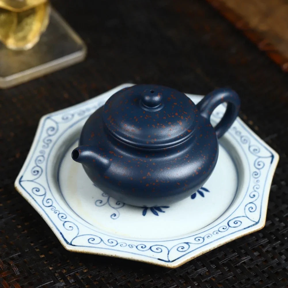 Teko Zisha Yixing Buatan Tangan Sepenuhnya [Fanggu Pot] (Tian Cui Sha - 190ml)