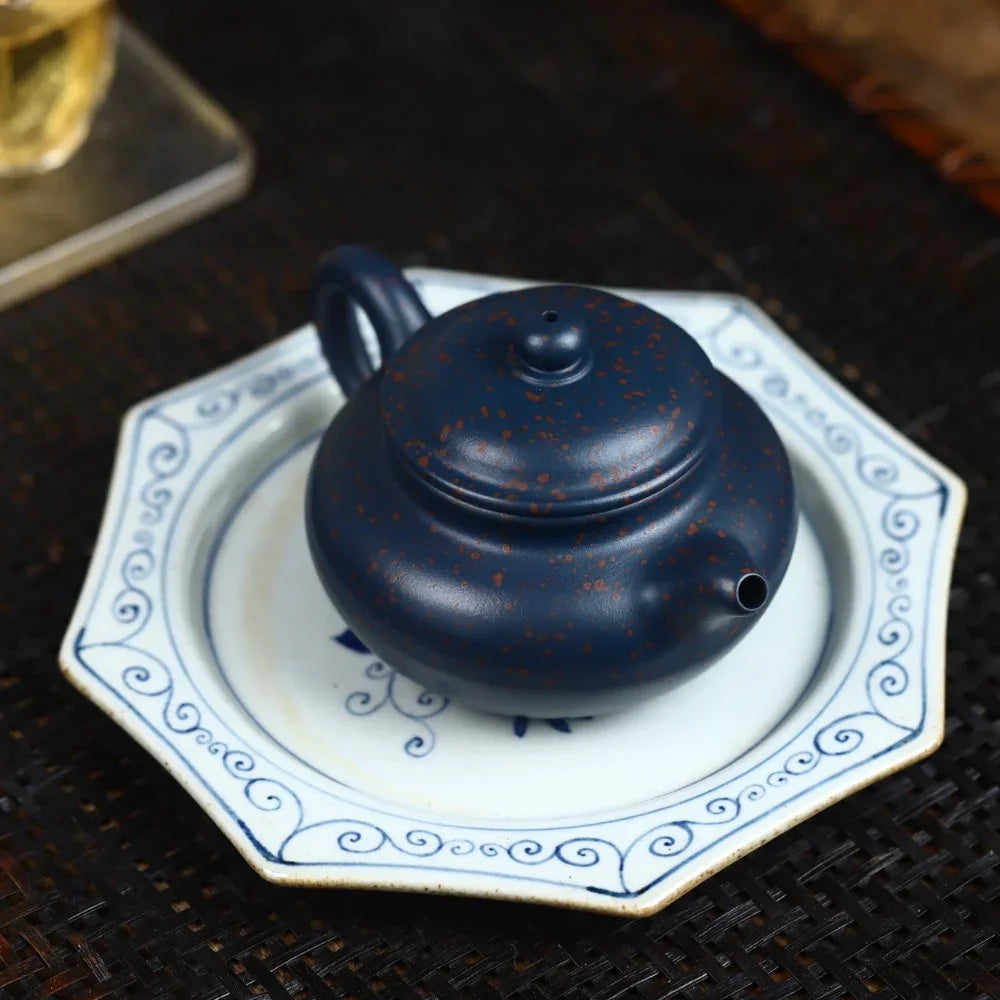 Teko Zisha Yixing Buatan Tangan Sepenuhnya [Fanggu Pot] (Tian Cui Sha - 190ml)
