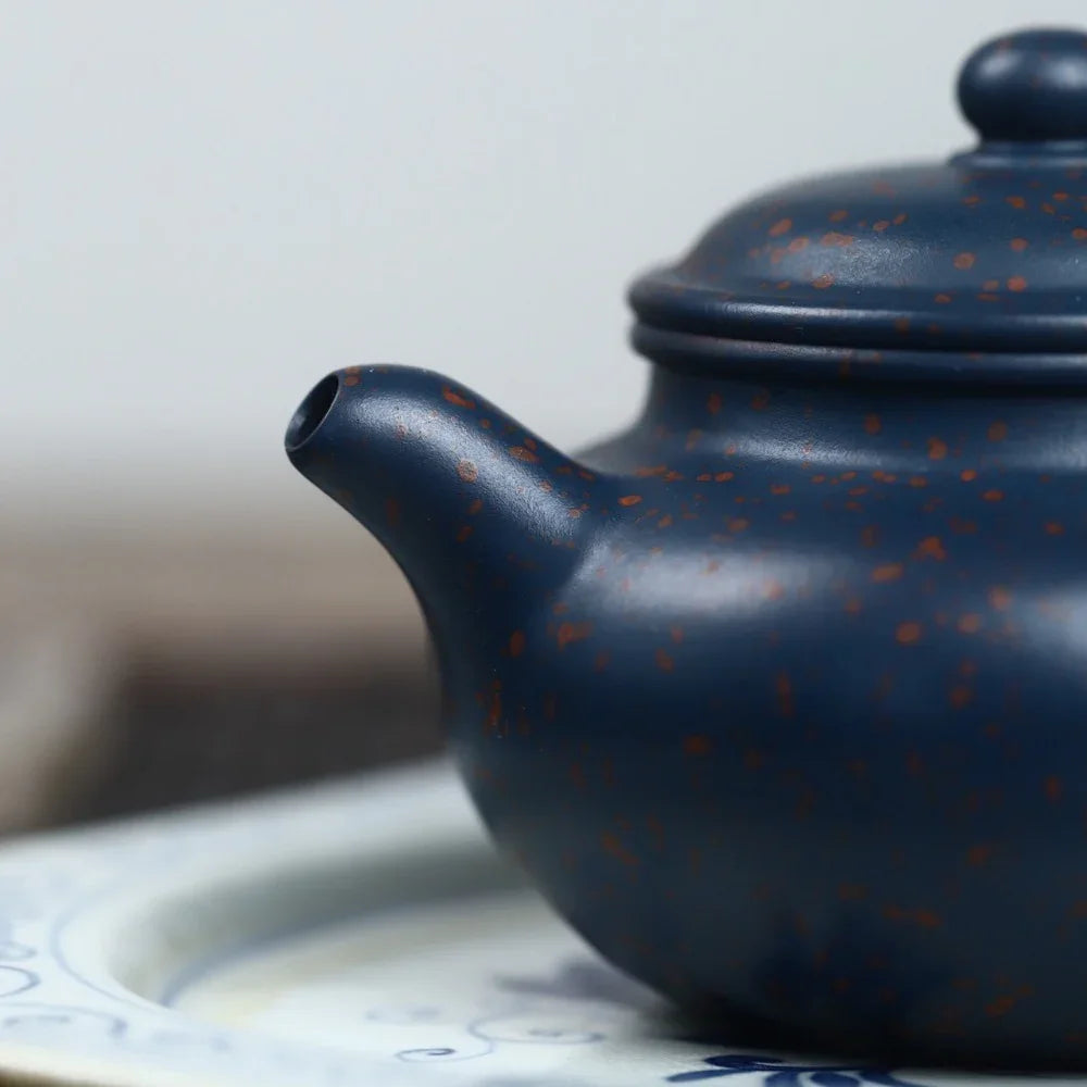 Teko Zisha Yixing Buatan Tangan Sepenuhnya [Fanggu Pot] (Tian Cui Sha - 190ml)