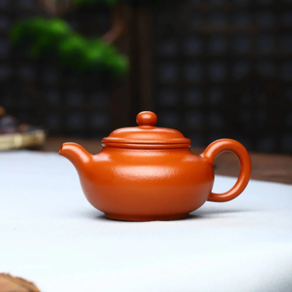 Teko Zisha Yixing Buatan Tangan Sepenuhnya [Fanggu Pot] (Zhao Zhuang Zhu Ni - 160ml)