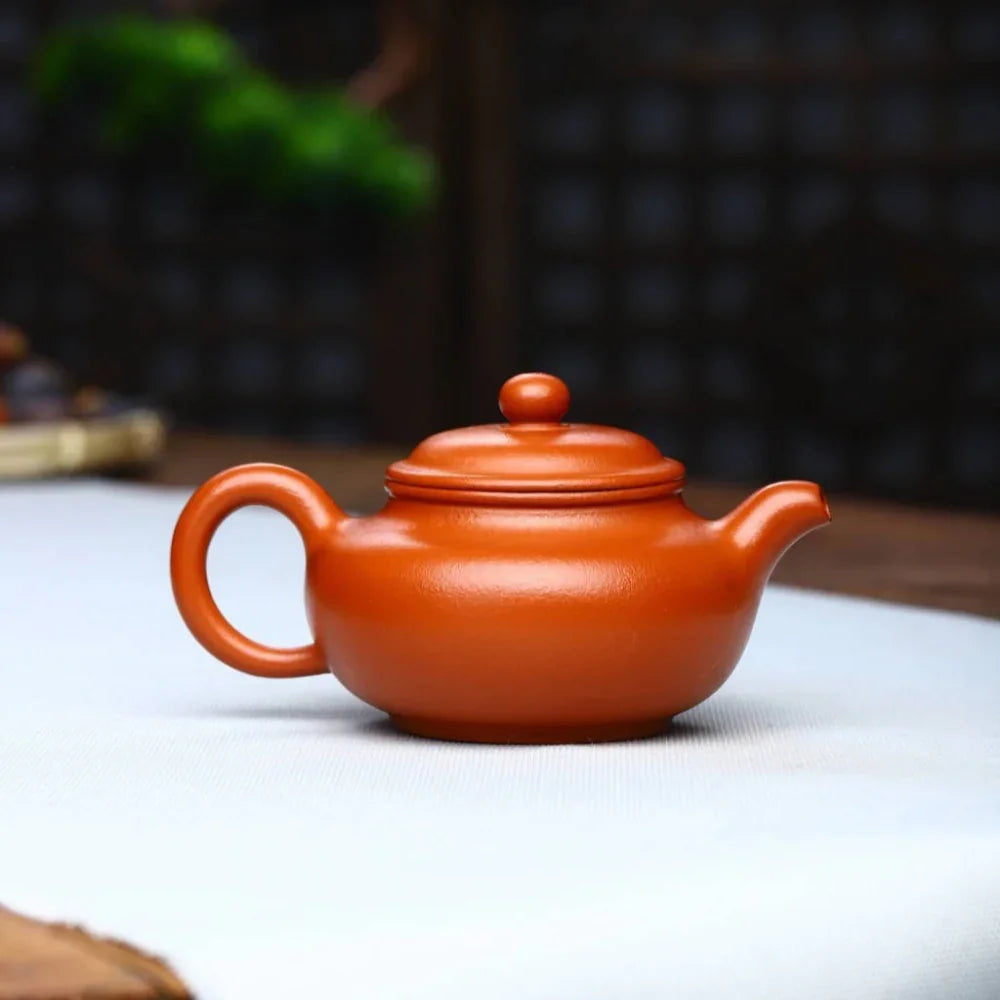 Teko Zisha Yixing Buatan Tangan Sepenuhnya [Fanggu Pot] (Zhao Zhuang Zhu Ni - 160ml)