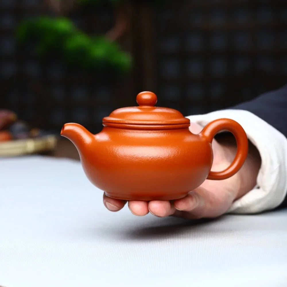 Teko Zisha Yixing Buatan Tangan Sepenuhnya [Fanggu Pot] (Zhao Zhuang Zhu Ni - 160ml)
