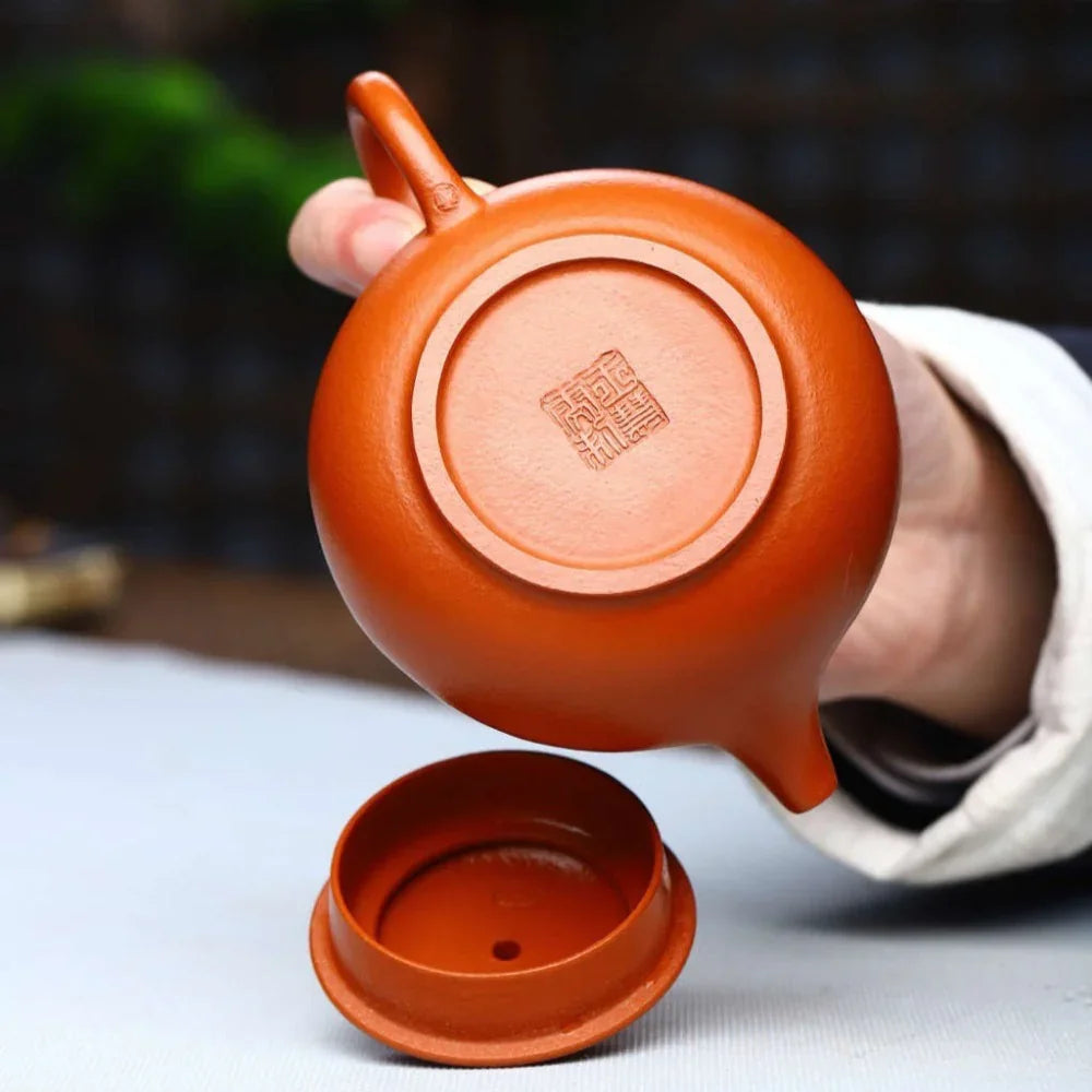 Teko Zisha Yixing Buatan Tangan Sepenuhnya [Fanggu Pot] (Zhao Zhuang Zhu Ni - 160ml)