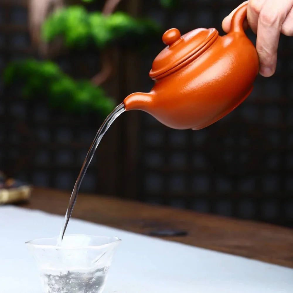 Teko Zisha Yixing Buatan Tangan Sepenuhnya [Fanggu Pot] (Zhao Zhuang Zhu Ni - 160ml)