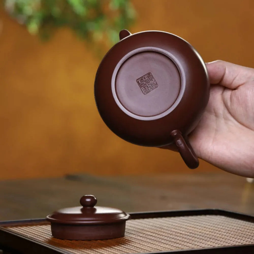 Full Handmade Yixing Zisha Teapot [Fanggu Pot] (Zi Ni - 190ml) - YIQIN TEA HOUSE | yiqinteahouse.com | <200ml, full handmade zisha teapot, new arrival, teapot, teaware