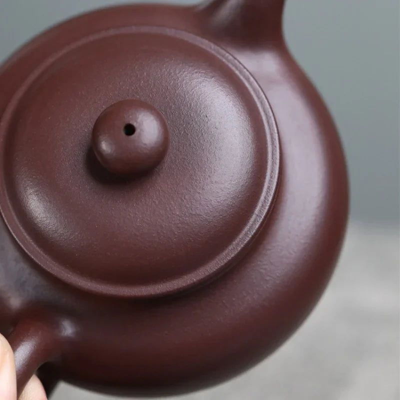 Teko Zisha Yixing Buatan Tangan Sepenuhnya [Fanggu Pot] (Zi Ni - 270ml)