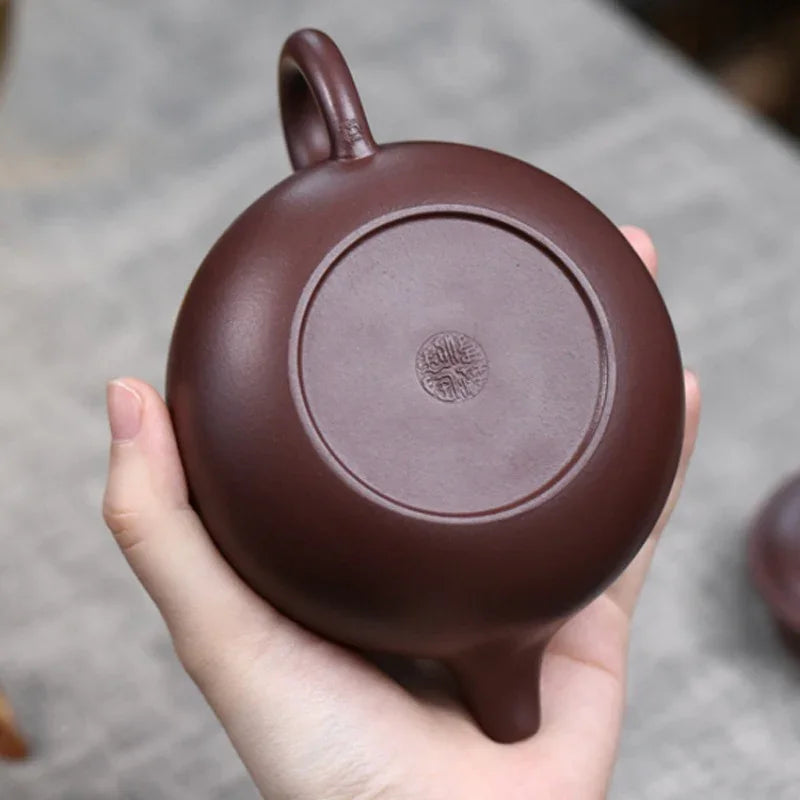 Teko Zisha Yixing Buatan Tangan Sepenuhnya [Fanggu Pot] (Zi Ni - 270ml)