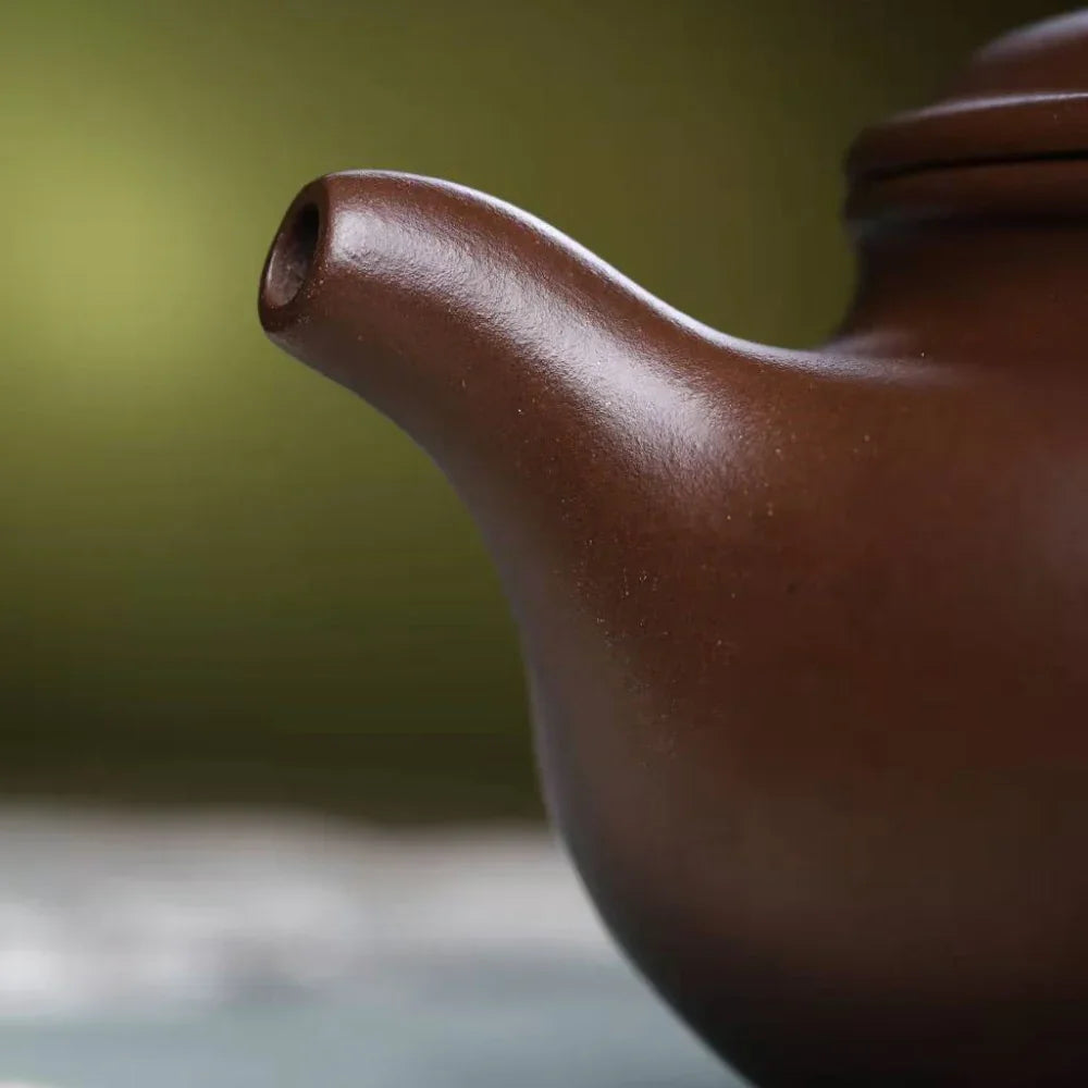 Teko Zisha Yixing Buatan Tangan Sepenuhnya [Fanggu Pot] (Zi Ni - 310ml)