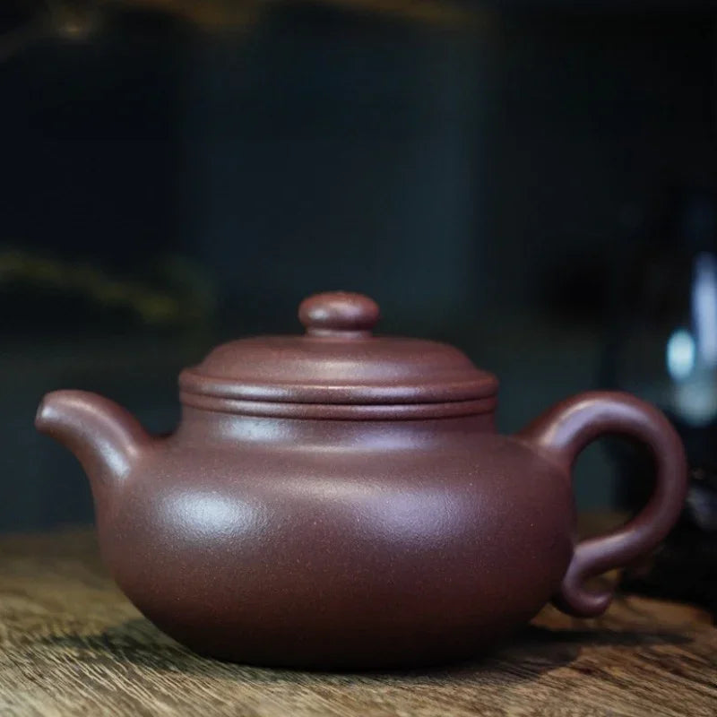 Teko Zisha Yixing Buatan Tangan Sepenuhnya [Fanggu Pot] (Zi Ni - 360ml)