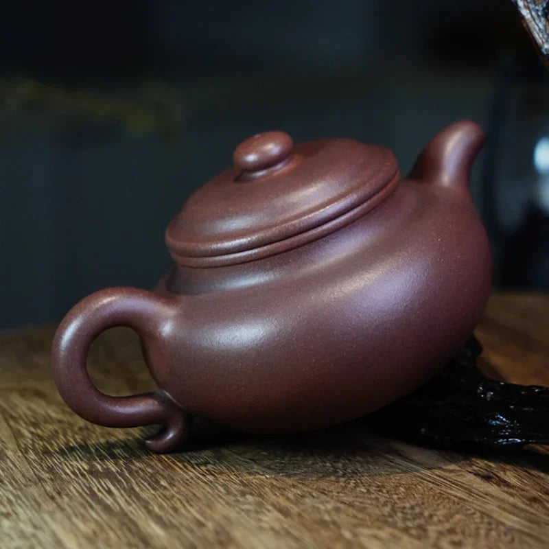 Teko Zisha Yixing Buatan Tangan Sepenuhnya [Fanggu Pot] (Zi Ni - 360ml)