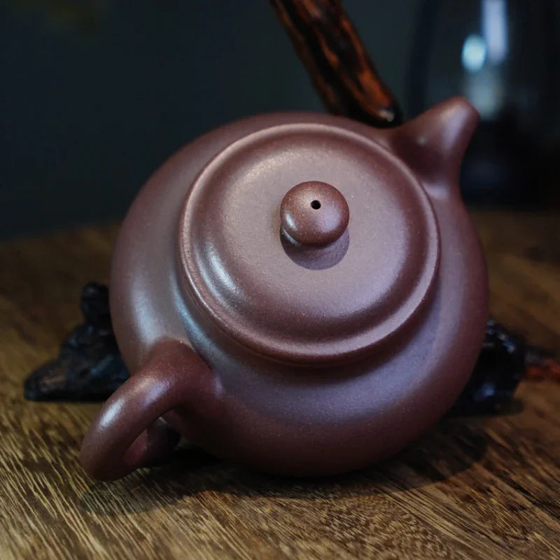 Teko Zisha Yixing Buatan Tangan Sepenuhnya [Fanggu Pot] (Zi Ni - 360ml)
