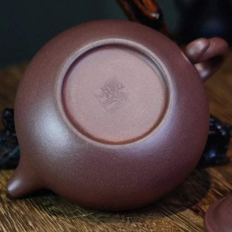 Teko Zisha Yixing Buatan Tangan Sepenuhnya [Fanggu Pot] (Zi Ni - 360ml)