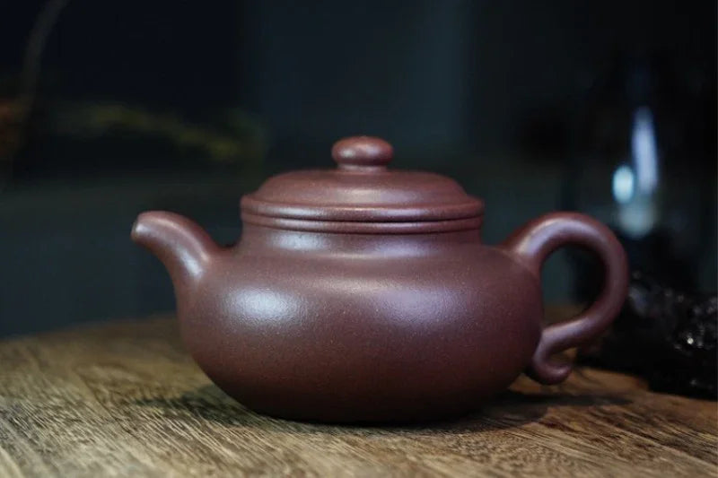 Teko Zisha Yixing Buatan Tangan Sepenuhnya [Fanggu Pot] (Zi Ni - 360ml)
