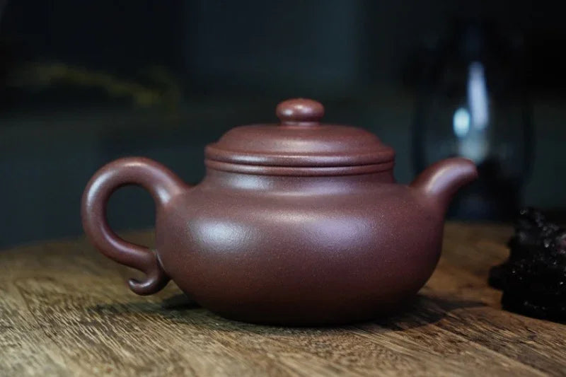 Teko Zisha Yixing Buatan Tangan Sepenuhnya [Fanggu Pot] (Zi Ni - 360ml)