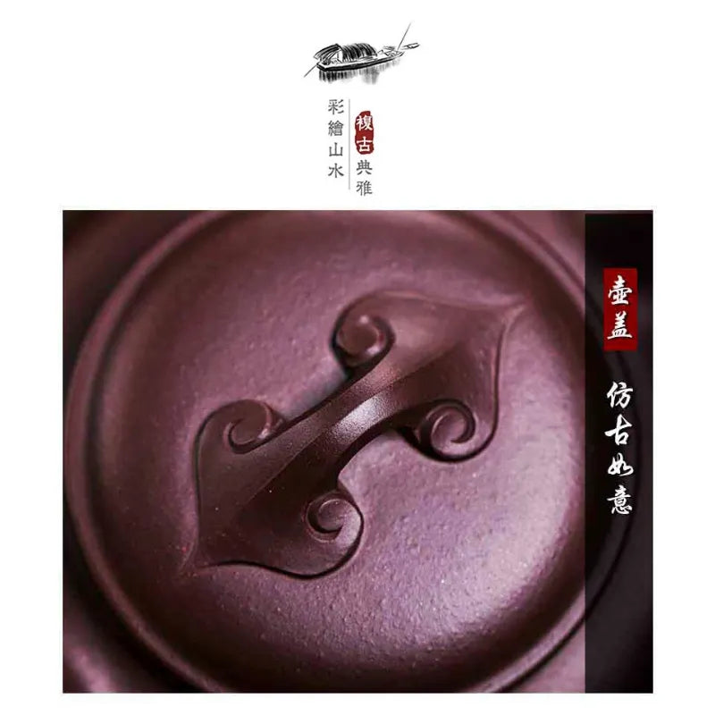 Full Handmade Yixing Zisha Teapot [Fanggu Ruyi] (Lao Zi Ni - 500ml) - YIQIN TEA HOUSE | yiqinteahouse.com | >300ml, full handmade zisha teapot, new arrival, teapot, teaware