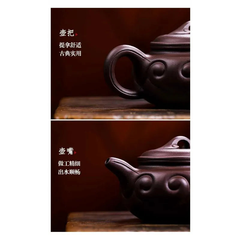 Full Handmade Yixing Zisha Teapot [Fanggu Ruyi] (Lao Zi Ni - 500ml) - YIQIN TEA HOUSE | yiqinteahouse.com | >300ml, full handmade zisha teapot, new arrival, teapot, teaware