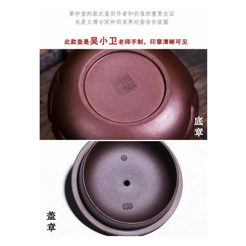 Full Handmade Yixing Zisha Teapot [Fanggu Ruyi] (Lao Zi Ni - 500ml) - YIQIN TEA HOUSE | yiqinteahouse.com | >300ml, full handmade zisha teapot, new arrival, teapot, teaware