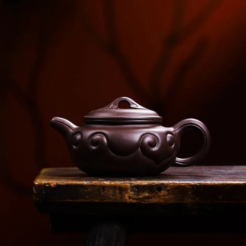 Full Handmade Yixing Zisha Teapot [Fanggu Ruyi] (Lao Zi Ni - 500ml) - YIQIN TEA HOUSE | yiqinteahouse.com | >300ml, full handmade zisha teapot, new arrival, teapot, teaware