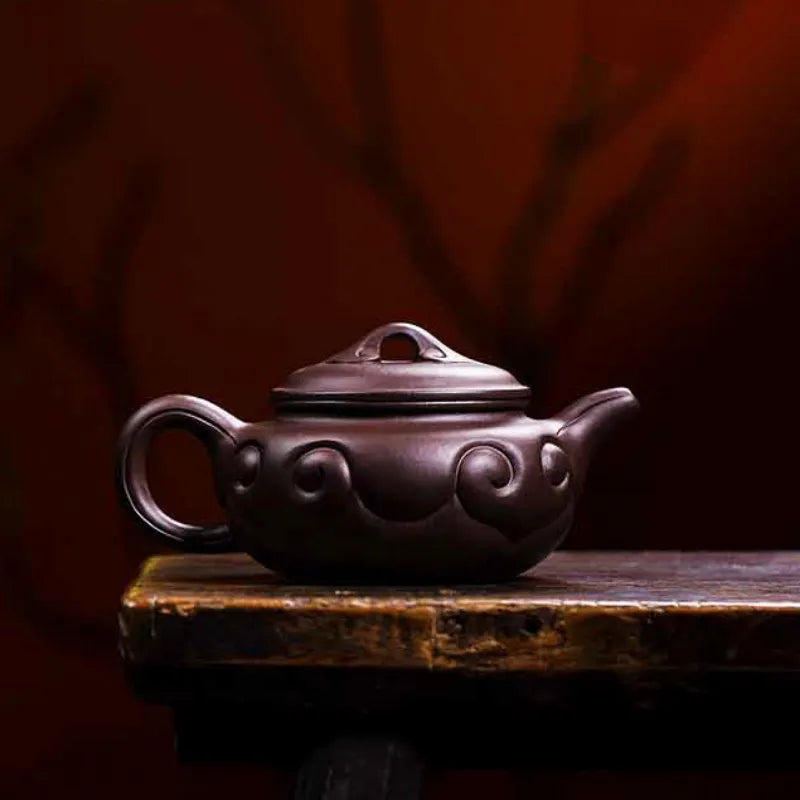 Full Handmade Yixing Zisha Teapot [Fanggu Ruyi] (Lao Zi Ni - 500ml) - YIQIN TEA HOUSE | yiqinteahouse.com | >300ml, full handmade zisha teapot, new arrival, teapot, teaware