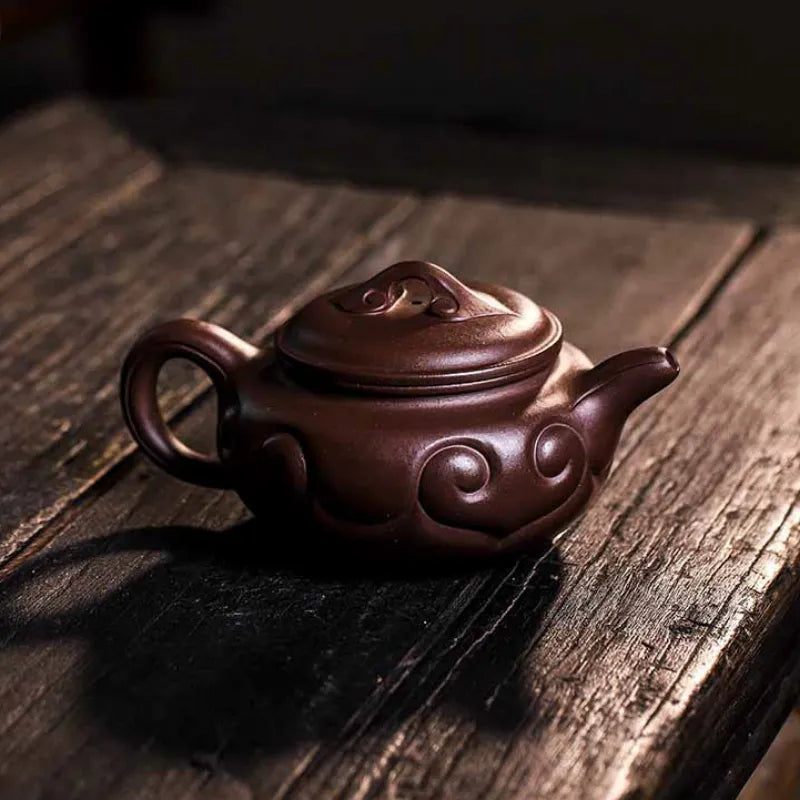 Full Handmade Yixing Zisha Teapot [Fanggu Ruyi] (Lao Zi Ni - 500ml) - YIQIN TEA HOUSE | yiqinteahouse.com | >300ml, full handmade zisha teapot, new arrival, teapot, teaware