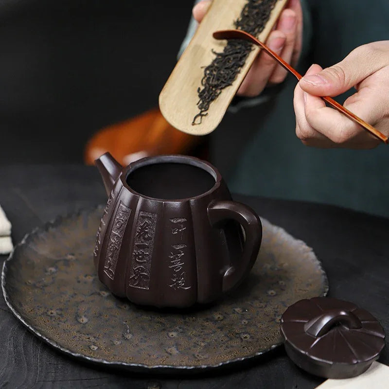 Full Handmade Yixing Zisha Teapot [Fanyin Shi Piao] (Lao Zi Ni - 380ml) - YIQIN TEA HOUSE | yiqinteahouse.com | >300ml, full handmade zisha teapot, teapot, teaware