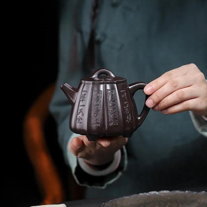 Full Handmade Yixing Zisha Teapot [Fanyin Shi Piao] (Lao Zi Ni - 380ml) - YIQIN TEA HOUSE | yiqinteahouse.com | >300ml, full handmade zisha teapot, teapot, teaware
