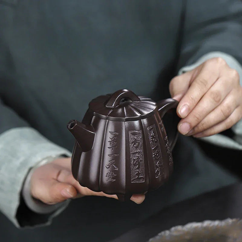 Full Handmade Yixing Zisha Teapot [Fanyin Shi Piao] (Lao Zi Ni - 380ml) - YIQIN TEA HOUSE | yiqinteahouse.com | >300ml, full handmade zisha teapot, teapot, teaware