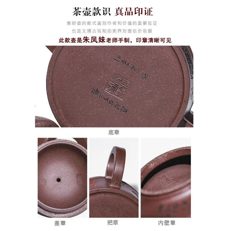 Full Handmade Yixing Zisha Teapot [Feng Wu Jiu Tian] (Lao Zi Ni - 410ml) - YIQIN TEA HOUSE | yiqinteahouse.com | >300ml, full handmade zisha teapot, new arrival, teapot, teaware