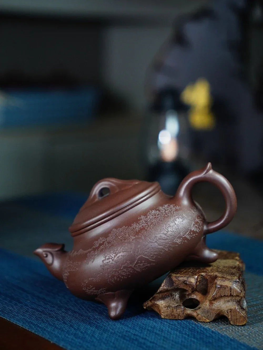 Teko Zisha Yixing Buatan Tangan Sepenuhnya [Feng Wu Jiu Tian Pot] (Zi Ni - 300ml)