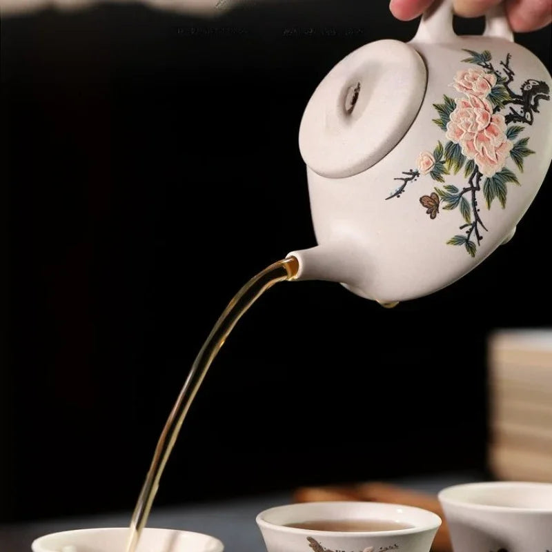 full-handmade-yixing-zisha-teapot-flowers-collection-1-pot-4-cups-set-bei-duan-ni-245ml-yiqin-tea-house-yiqinteahouse-com-12 - YIQIN TEA HOUSE 一沁茶舍 yiqinteahouse.com