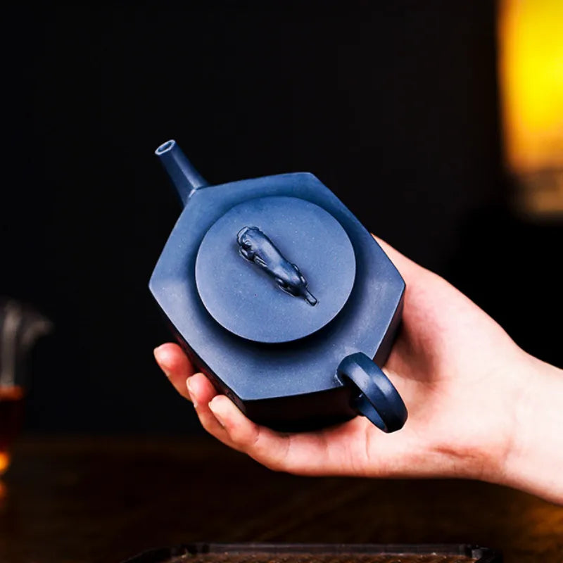 Full Handmade Yixing Zisha Teapot [Flying Leopard] (Tian Qing Ni - 300ml) - YIQIN TEA HOUSE | yiqinteahouse.com | 200-300ml, full handmade zisha teapot, new arrival, teapot, teaware