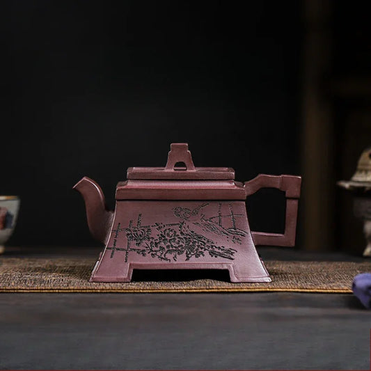 Teko Zisha Yixing Buatan Tangan Sepenuhnya [Fu Lin Sifang] (Tian Qing Zi Ni - 460ml)