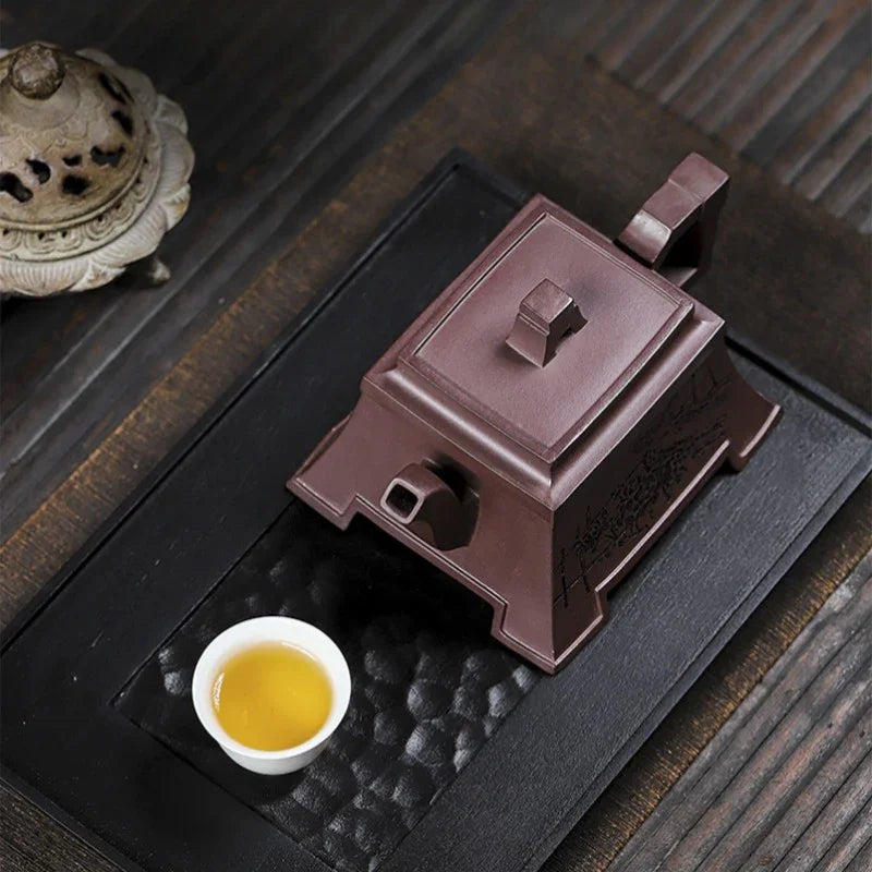 Teko Zisha Yixing Buatan Tangan Sepenuhnya [Fu Lin Sifang] (Tian Qing Zi Ni - 460ml)