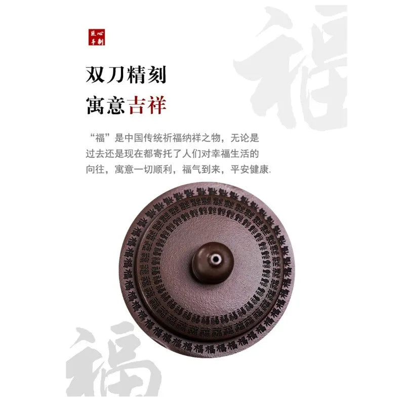 Full Handmade Yixing Zisha Teapot [Fu Yun Mian Chang] (Lao Zi Ni - 200ml) - YIQIN TEA HOUSE | yiqinteahouse.com | 200-300ml, full handmade zisha teapot, new arrival, teapot, teaware