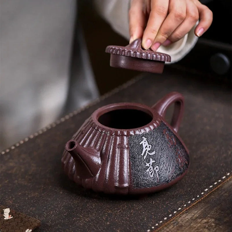 Full Handmade Yixing Zisha Teapot [Gao Feng Liang Jie] (30 Mu Zi Ni - 530ml)
