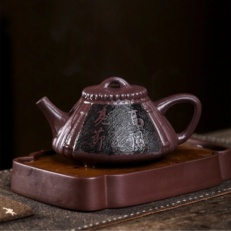 Full Handmade Yixing Zisha Teapot [Gao Feng Liang Jie] (30 Mu Zi Ni - 530ml)