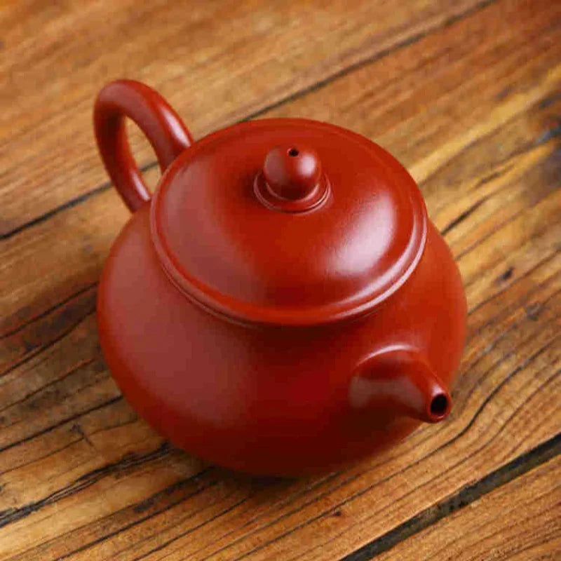 Teko Zisha Yixing Buatan Tangan Sepenuhnya [Gao Pan Pot] (Dahongpao - 220ml)