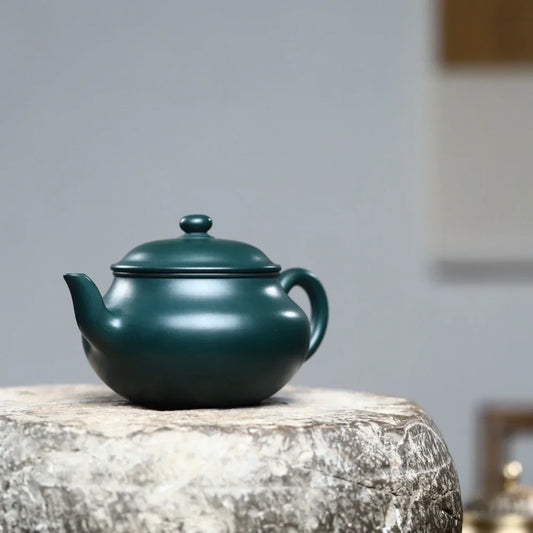 Teko Zisha Yixing Buatan Tangan Sepenuhnya [Gao Pan Pot] (Minguo Lu Ni- 330ml)
