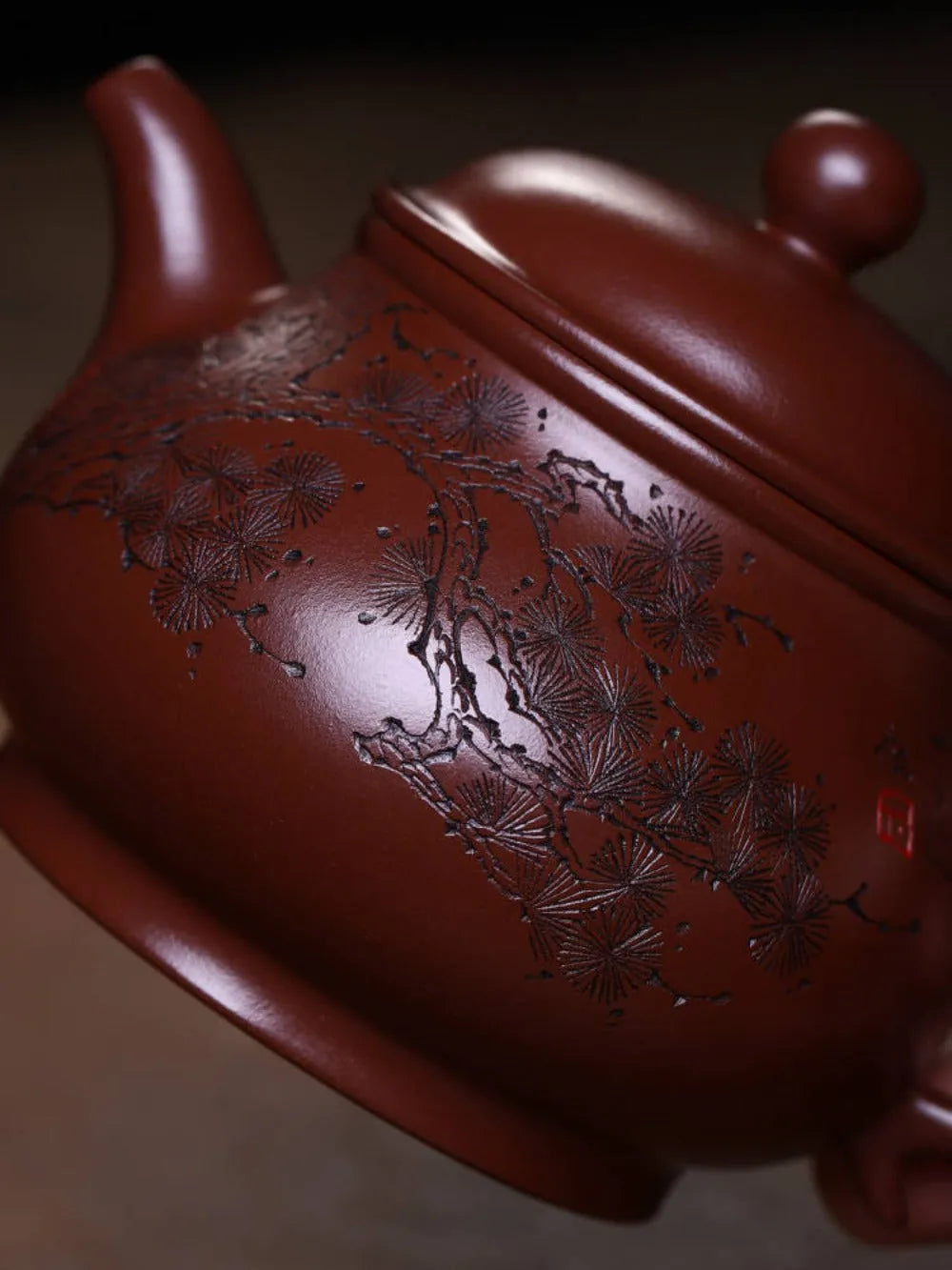 Full Handmade Yixing Zisha Teapot [Gao Pan Pot] (Zi Ni - 240ml) - YIQIN TEA HOUSE | yiqinteahouse.com | 200-300ml, full handmade zisha teapot, new arrival, teapot, teaware