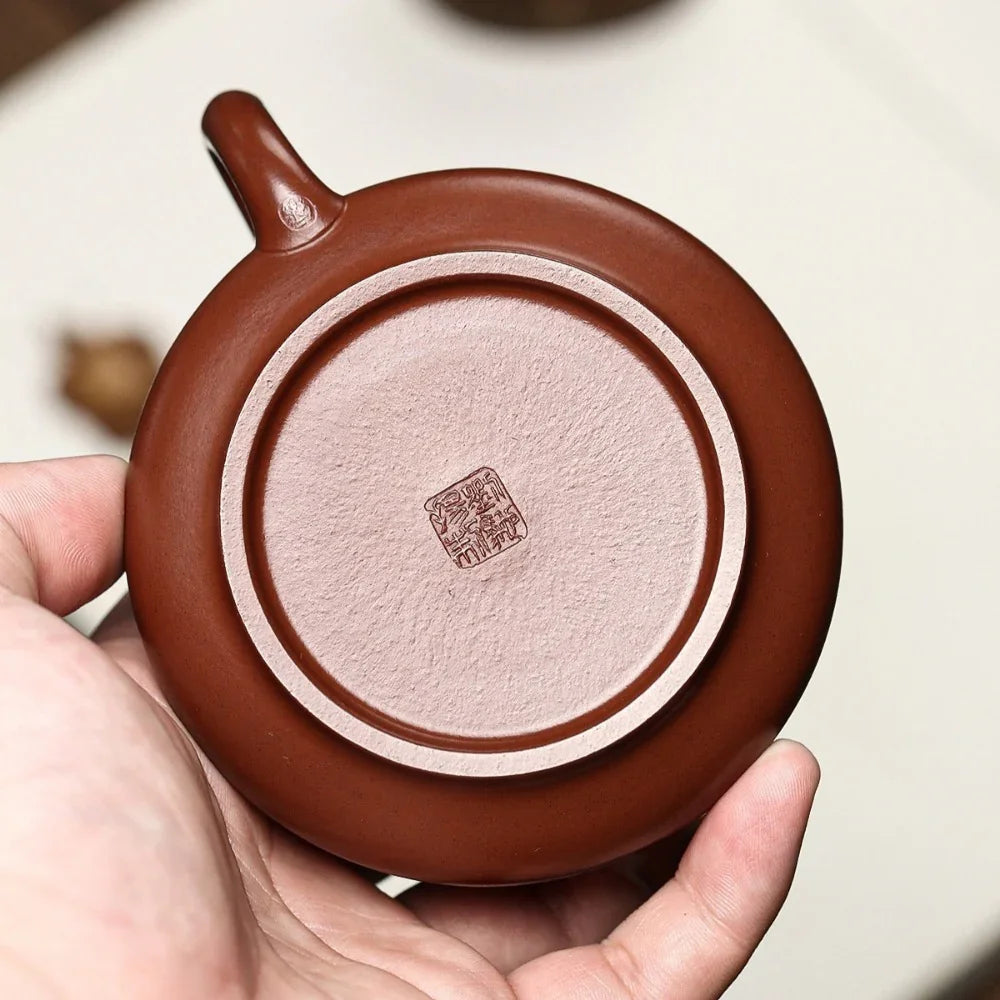 Teko Yixing Zisha Buatan Tangan Sepenuhnya [Gao Piao Pot] (Zi Zhu Ni - 160ml)