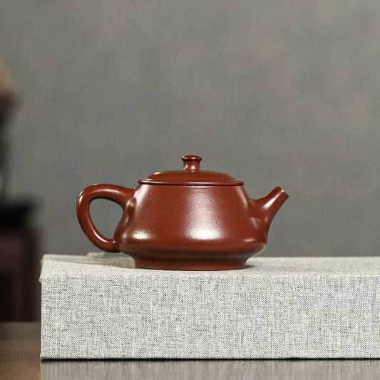 Teko Yixing Zisha Buatan Tangan Sepenuhnya [Gao Piao Pot] (Zi Zhu Ni - 160ml)