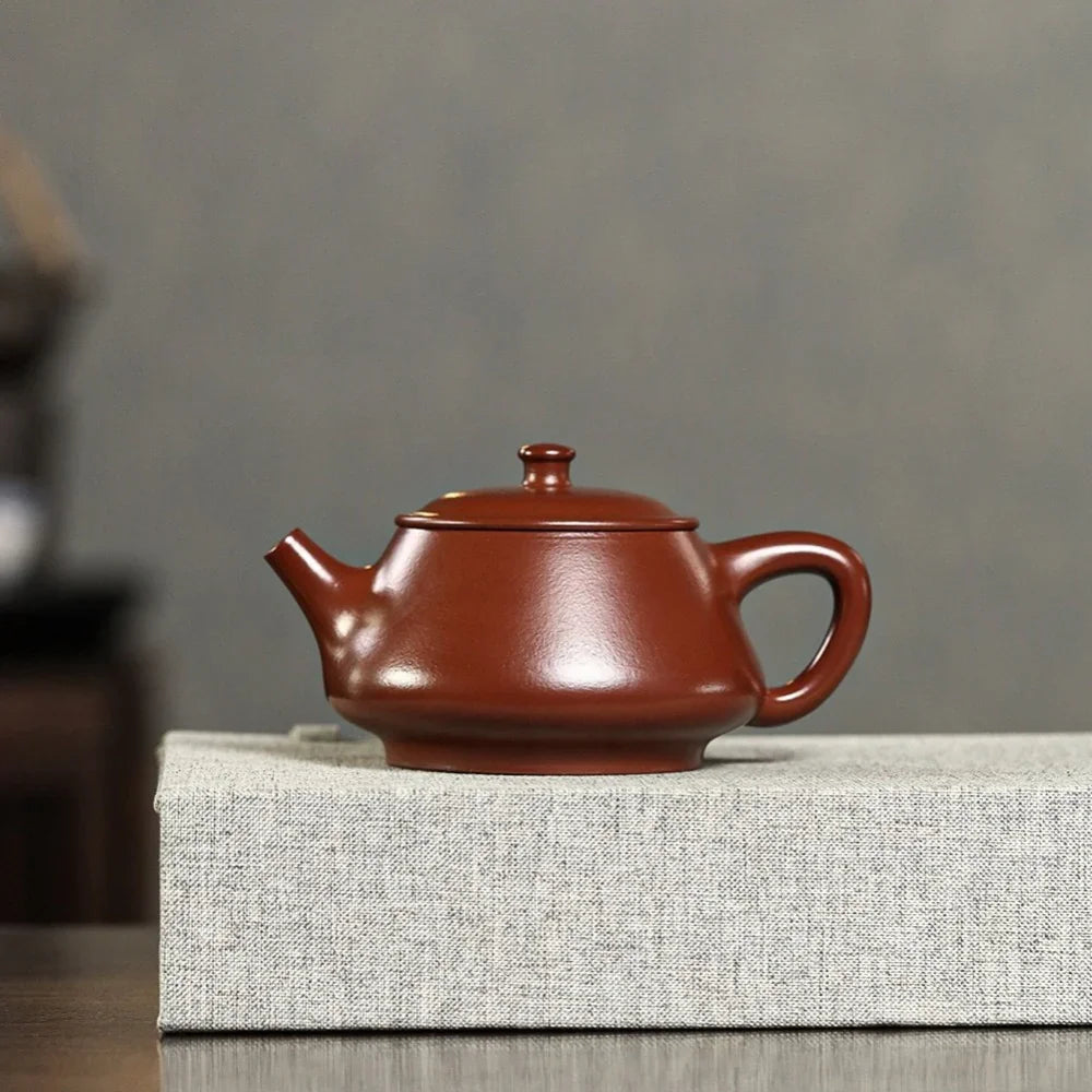 Teko Yixing Zisha Buatan Tangan Sepenuhnya [Gao Piao Pot] (Zi Zhu Ni - 160ml)